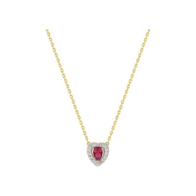 Collier en plaqué or et oxyde de zirconium