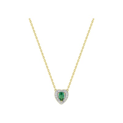 Collier en plaqué or et oxyde de zirconium