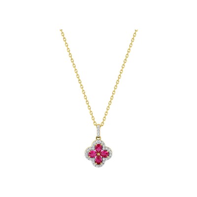 Collier en plaqué or et oxyde de zirconium