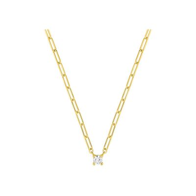 Collier en plaqué or et oxyde de zirconium