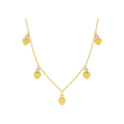 Collier en plaqué or et oxyde de zirconium
