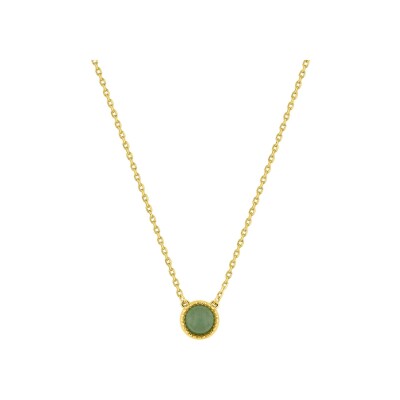 Collier en plaqué or et aventurine