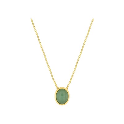 Collier en plaqué or et aventurine