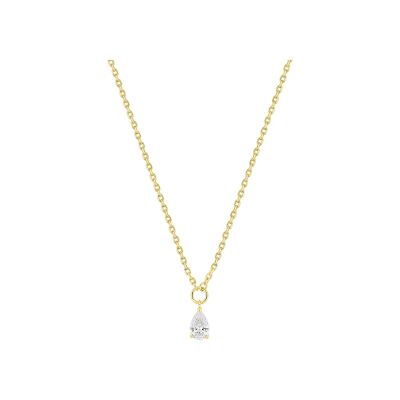 Collier en plaqué or et oxyde de zirconium
