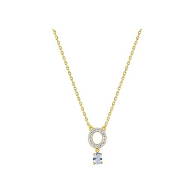 Collier en plaqué or et oxyde de zirconium