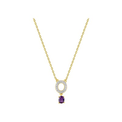 Collier en plaqué or et oxyde de zirconium