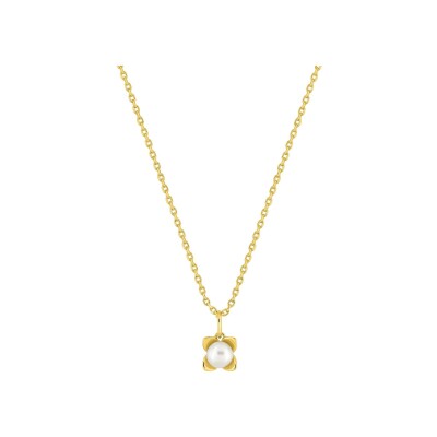 Collier en plaqué or et perle de culture