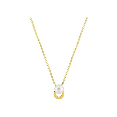 Collier en plaqué or et perle de culture