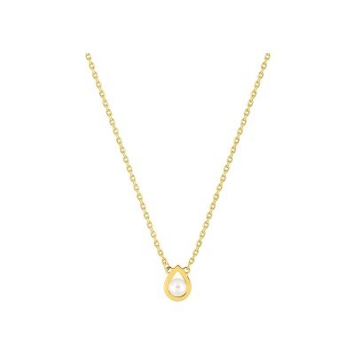 Collier en plaqué or et perle de culture