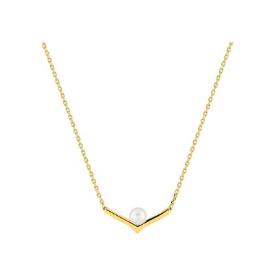 Collier en plaqué or et perle de culture