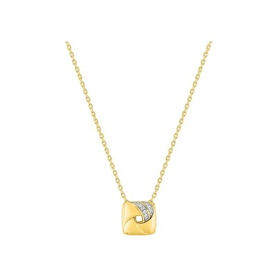 Collier en plaqué or et oxyde de zirconium