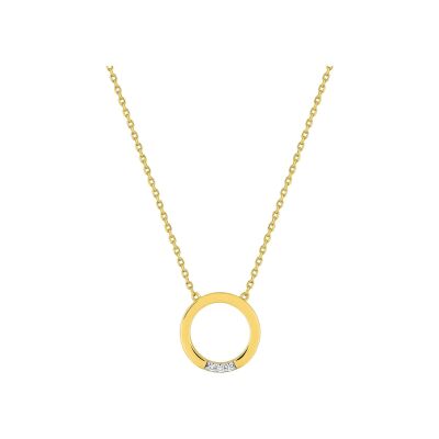 Collier en plaqué or et oxyde de zirconium