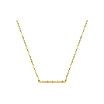 Collier en plaqué or et oxyde de zirconium