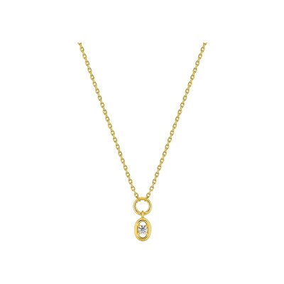 Collier en plaqué or et oxyde de zirconium