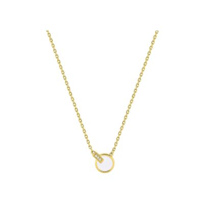 Collier en plaqué or et oxyde de zirconium