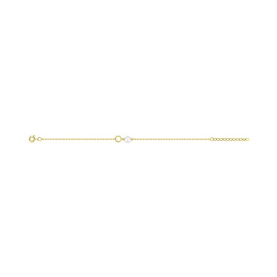 Bracelet en plaqué or et perle d'imitation