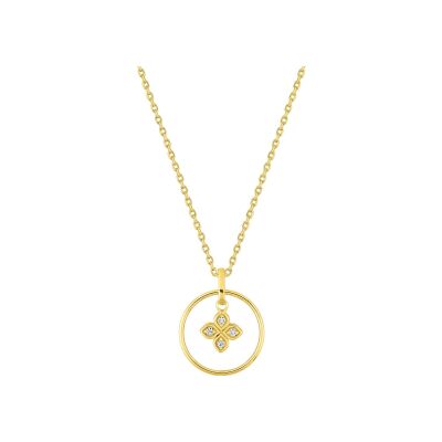 Collier en plaqué or et oxyde de zirconium
