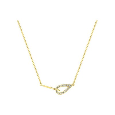 Collier en plaqué or et oxyde de zirconium
