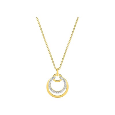 Collier en plaqué or et oxyde de zirconium