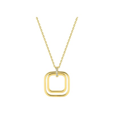 Collier en plaqué or et oxyde de zirconium