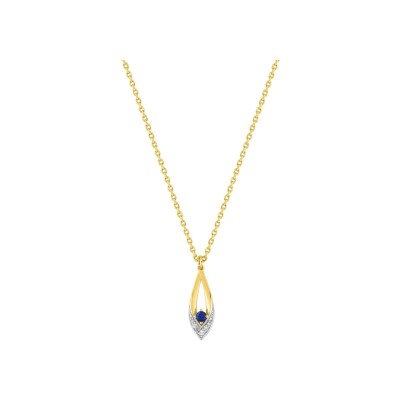 Collier en plaqué or et oxyde de zirconium