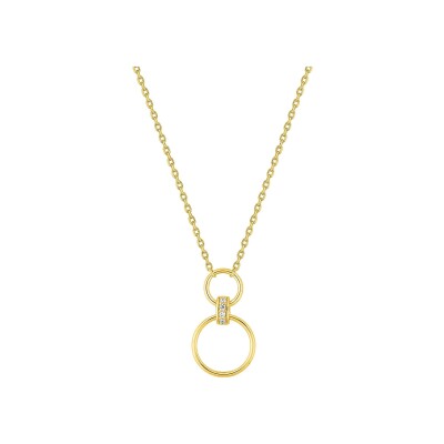 Collier en plaqué or et oxyde de zirconium
