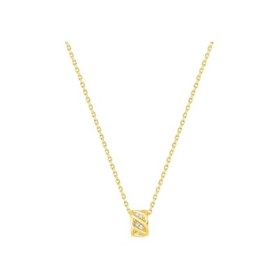 Collier en plaqué or et oxyde de zirconium