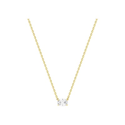 Collier en plaqué or et oxyde de zirconium