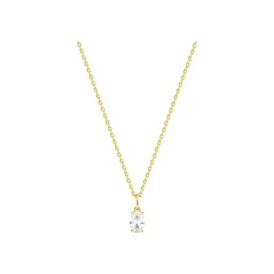 Collier en plaqué or et oxyde de zirconium
