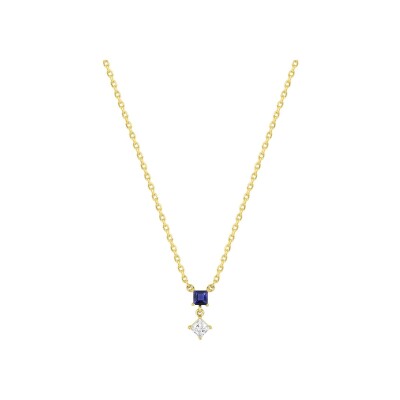 Collier en plaqué or et oxyde de zirconium