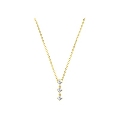 Collier en plaqué or et oxyde de zirconium