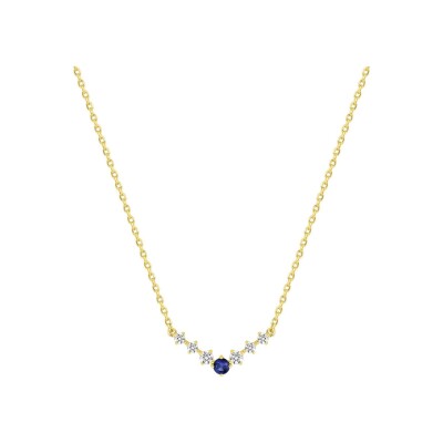 Collier en plaqué or et oxyde de zirconium