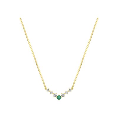 Collier en plaqué or et oxyde de zirconium