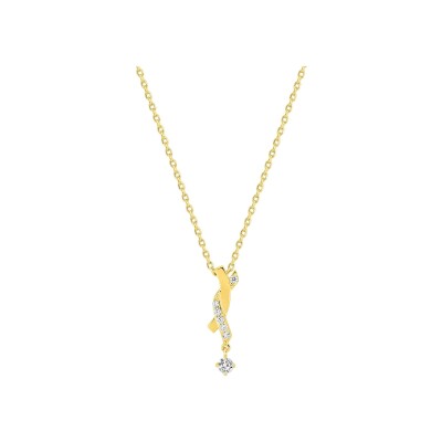 Collier en plaqué or et oxyde de zirconium
