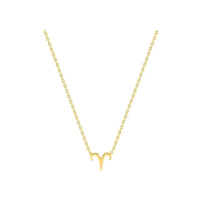 Collier zodiaque Bélier en plaqué or