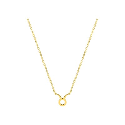 Collier zodiaque Taureau en plaqué or