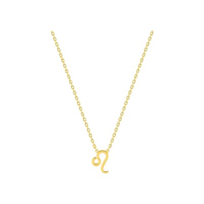 Collier zodiaque Lion en plaqué or