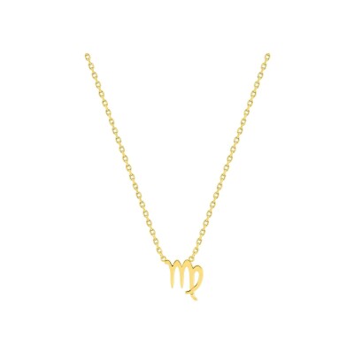 Collier zodiaque Vierge en plaqué or