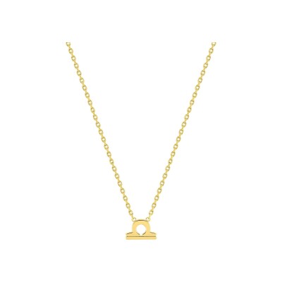 Collier zodiaque Balance en plaqué or