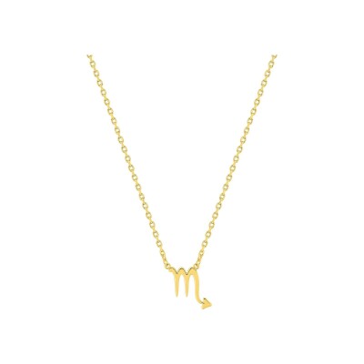 Collier zodiaque Scorpion en plaqué or