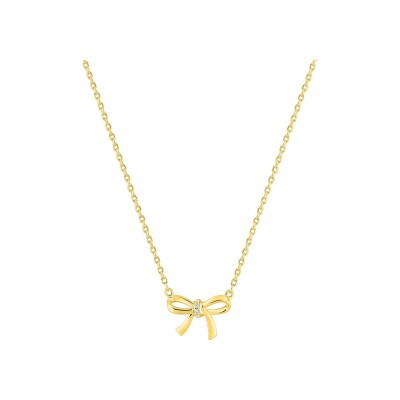 Collier en plaqué or et oxyde de zirconium