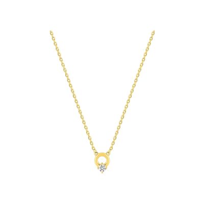 Collier en plaqué or et oxyde de zirconium