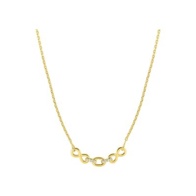 Collier en plaqué or et oxyde de zirconium