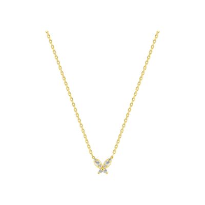 Collier en plaqué or et oxyde de zirconium