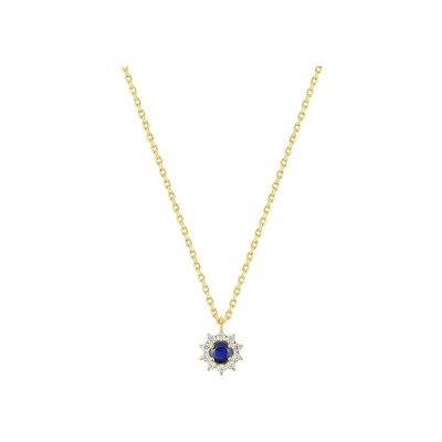 Collier en plaqué or et oxyde de zirconium