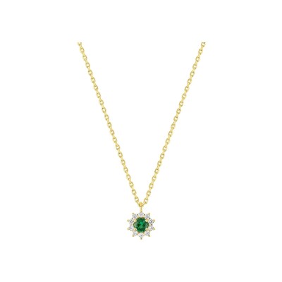 Collier en plaqué or et oxyde de zirconium