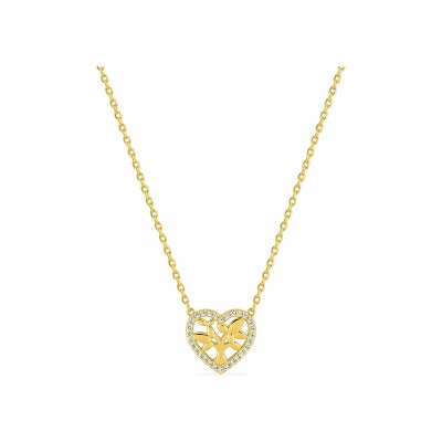 Collier en plaqué or et oxyde de zirconium