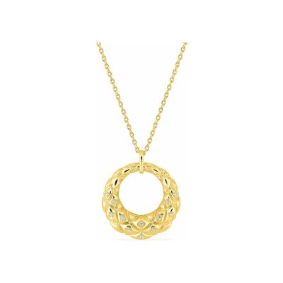Collier en plaqué or et oxyde de zirconium