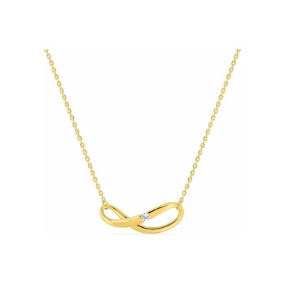 Collier en plaqué or et oxyde de zirconium