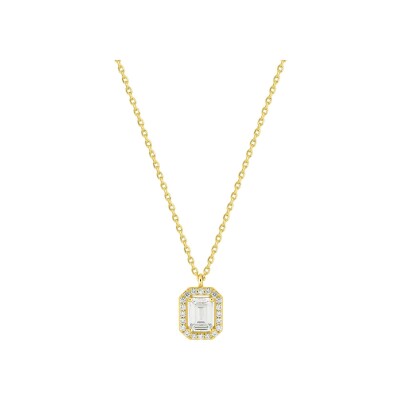 Collier en plaqué or et oxyde de zirconium